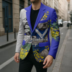 Canterbury Bankstown Bulldogs Blazer Golden Wattle Floral Polynesian - Australian Flower - Rugby Mascot