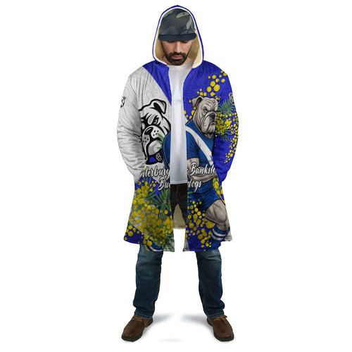 Canterbury Bankstown Bulldogs Cloak Golden Wattle Floral Polynesian - Australian Flower - Rugby Mascot