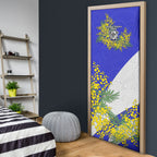 Canterbury Bankstown Bulldogs Door Cover Golden Wattle Floral Polynesian - Australian Flower - Rugby Mascot
