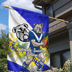 Canterbury Bankstown Bulldogs Garden Flag Golden Wattle Floral Polynesian - Australian Flower - Rugby Mascot