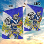 Canterbury Bankstown Bulldogs Garden Flag Golden Wattle Floral Polynesian - Australian Flower - Rugby Mascot