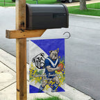 Canterbury Bankstown Bulldogs Garden Flag Golden Wattle Floral Polynesian - Australian Flower - Rugby Mascot
