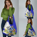 Canterbury Bankstown Bulldogs Grocery Bag Golden Wattle Floral Polynesian - Australian Flower - Rugby Mascot