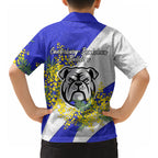 Canterbury Bankstown Bulldogs Hawaiian Shirt Golden Wattle Floral Polynesian - Australian Flower - Rugby Mascot