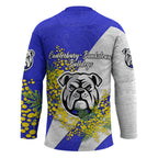 Canterbury Bankstown Bulldogs Hockey Jersey Golden Wattle Floral Polynesian - Australian Flower - Rugby Mascot