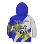 Canterbury Bankstown Bulldogs Kid Hoodie Golden Wattle Floral Polynesian - Australian Flower - Rugby Mascot