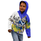 Canterbury Bankstown Bulldogs Kid Hoodie Golden Wattle Floral Polynesian - Australian Flower - Rugby Mascot