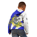 Canterbury Bankstown Bulldogs Kid Hoodie Golden Wattle Floral Polynesian - Australian Flower - Rugby Mascot