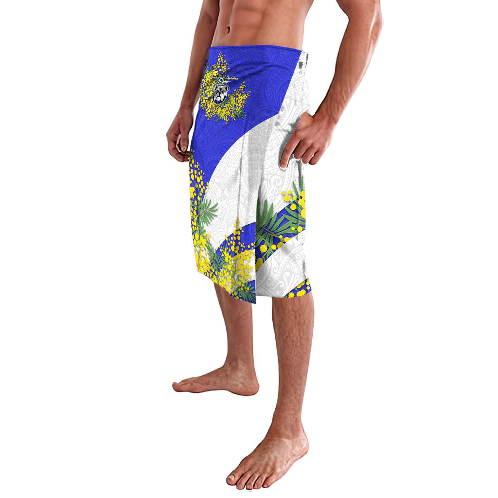 Canterbury Bankstown Bulldogs Lavalava Golden Wattle Floral Polynesian - Australian Flower - Rugby Mascot