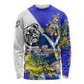 Canterbury Bankstown Bulldogs Long Sleeve Shirt Golden Wattle Floral Polynesian - Australian Flower - Rugby Mascot