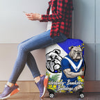 Canterbury Bankstown Bulldogs Luggage Cover Golden Wattle Floral Polynesian - Australian Flower - Rugby Mascot