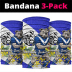 Canterbury Bankstown Bulldogs Neck Gaiter Golden Wattle Floral Polynesian - Australian Flower - Rugby Mascot