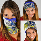 Canterbury Bankstown Bulldogs Neck Gaiter Golden Wattle Floral Polynesian - Australian Flower - Rugby Mascot