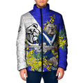 Canterbury Bankstown Bulldogs Padded Jacket Golden Wattle Floral Polynesian - Australian Flower - Rugby Mascot