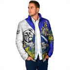 Canterbury Bankstown Bulldogs Padded Jacket Golden Wattle Floral Polynesian - Australian Flower - Rugby Mascot