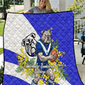 Canterbury Bankstown Bulldogs Quilt Golden Wattle Floral Polynesian - Australian Flower - Rugby Mascot
