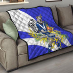 Canterbury Bankstown Bulldogs Quilt Golden Wattle Floral Polynesian - Australian Flower - Rugby Mascot