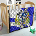 Canterbury Bankstown Bulldogs Quilt Golden Wattle Floral Polynesian - Australian Flower - Rugby Mascot