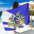 Canterbury Bankstown Bulldogs Sarong Golden Wattle Floral Polynesian - Australian Flower - Rugby Mascot