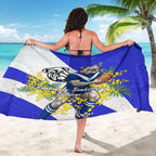 Canterbury Bankstown Bulldogs Sarong Golden Wattle Floral Polynesian - Australian Flower - Rugby Mascot