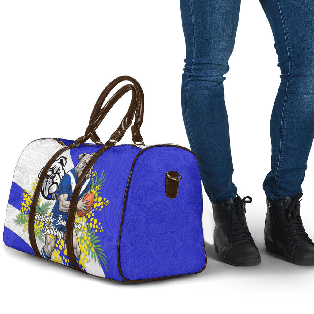 Canterbury Bankstown Bulldogs Travel Bag Golden Wattle Floral Polynesian - Australian Flower - Rugby Mascot
