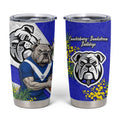 Canterbury Bankstown Bulldogs Tumbler Cup Golden Wattle Floral Polynesian - Australian Flower - Rugby Mascot