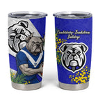 Canterbury Bankstown Bulldogs Tumbler Cup Golden Wattle Floral Polynesian - Australian Flower - Rugby Mascot