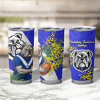 Canterbury Bankstown Bulldogs Tumbler Cup Golden Wattle Floral Polynesian - Australian Flower - Rugby Mascot