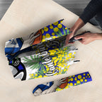 Canterbury Bankstown Bulldogs Umbrella Golden Wattle Floral Polynesian - Australian Flower - Rugby Mascot
