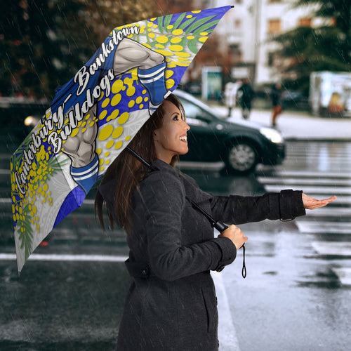 Canterbury Bankstown Bulldogs Umbrella Golden Wattle Floral Polynesian - Australian Flower - Rugby Mascot