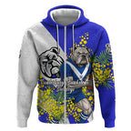 Canterbury Bankstown Bulldogs Zip Hoodie Golden Wattle Floral Polynesian - Australian Flower - Rugby Mascot