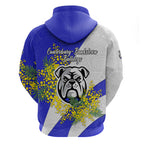 Canterbury Bankstown Bulldogs Zip Hoodie Golden Wattle Floral Polynesian - Australian Flower - Rugby Mascot