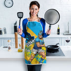 Gold Coast Titans Apron Golden Wattle Floral Polynesian - Australian Flower - Rugby Mascot