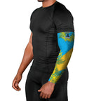 Gold Coast Titans Arm Sleeves Golden Wattle Floral Polynesian - Australian Flower - Rugby Mascot