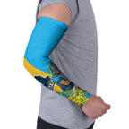 Gold Coast Titans Arm Sleeves Golden Wattle Floral Polynesian - Australian Flower - Rugby Mascot