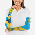 Gold Coast Titans Arm Sleeves Golden Wattle Floral Polynesian - Australian Flower - Rugby Mascot