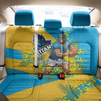 Gold Coast Titans Back Car Seat Cover Golden Wattle Floral Polynesian - Australian Flower - Rugby Mascot
