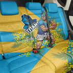 Gold Coast Titans Back Car Seat Cover Golden Wattle Floral Polynesian - Australian Flower - Rugby Mascot