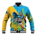 Gold Coast Titans Baseball Jacket Golden Wattle Floral Polynesian - Australian Flower - Rugby Mascot