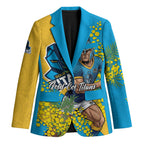 Gold Coast Titans Blazer Golden Wattle Floral Polynesian - Australian Flower - Rugby Mascot