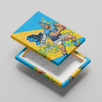 Gold Coast Titans Canvas Wall Art Golden Wattle Floral Polynesian - Australian Flower - Rugby Mascot