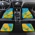 Gold Coast Titans Car Mats Golden Wattle Floral Polynesian - Australian Flower - Rugby Mascot