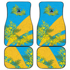 Gold Coast Titans Car Mats Golden Wattle Floral Polynesian - Australian Flower - Rugby Mascot