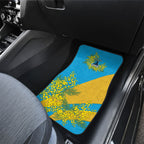 Gold Coast Titans Car Mats Golden Wattle Floral Polynesian - Australian Flower - Rugby Mascot