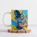 Gold Coast Titans Ceramic Mug Golden Wattle Floral Polynesian - Australian Flower - Rugby Mascot