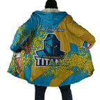 Gold Coast Titans Cloak Golden Wattle Floral Polynesian - Australian Flower - Rugby Mascot