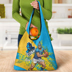 Gold Coast Titans Grocery Bag Golden Wattle Floral Polynesian - Australian Flower - Rugby Mascot