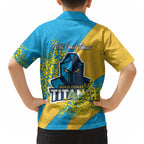 Gold Coast Titans Hawaiian Shirt Golden Wattle Floral Polynesian - Australian Flower - Rugby Mascot