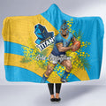 Gold Coast Titans Hooded Blanket Golden Wattle Floral Polynesian - Australian Flower - Rugby Mascot