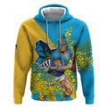 Gold Coast Titans Hoodie Golden Wattle Floral Polynesian - Australian Flower - Rugby Mascot
